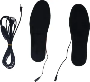 Heated Shoe Insole, USB Rechargeable Heated Insoles Adjustable Temperature Winter EVA Warm Shoe Insole Cuttable Heating Insole Foot Warmer Electric Heated Insoles for Men Women Kids 5V(43-44 Size)