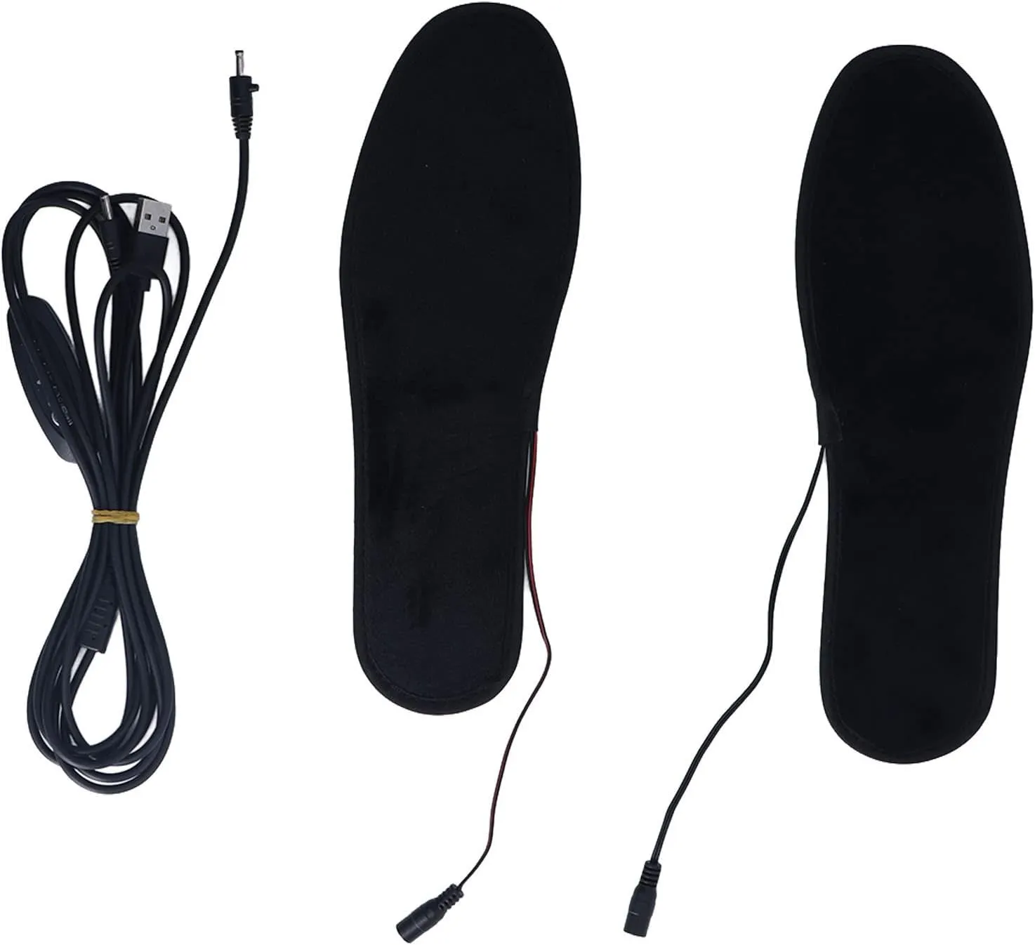 Heated Shoe Insole, USB Rechargeable Heated Insoles Adjustable Temperature Winter EVA Warm Shoe Insole Cuttable Heating Insole Foot Warmer Electric Heated Insoles for Men Women Kids 5V(43-44 Size)