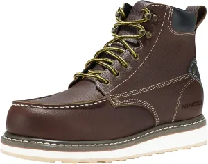 HISEA NINGO Work Boots for Men Steel/Soft Toe Boots, 6” Waterproof Slip Resistant Industrial & Construction Work Boots, Composite Toe Working Boots
