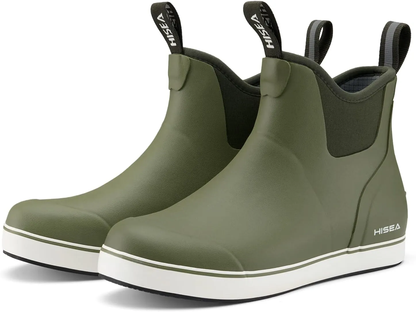 HISEA Women's Ankle Rain Boots, Rubber Fishing Deck Boots, Garden Boots for Women Waterproof