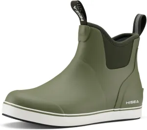 HISEA Women's Ankle Rain Boots, Rubber Fishing Deck Boots, Garden Boots for Women Waterproof
