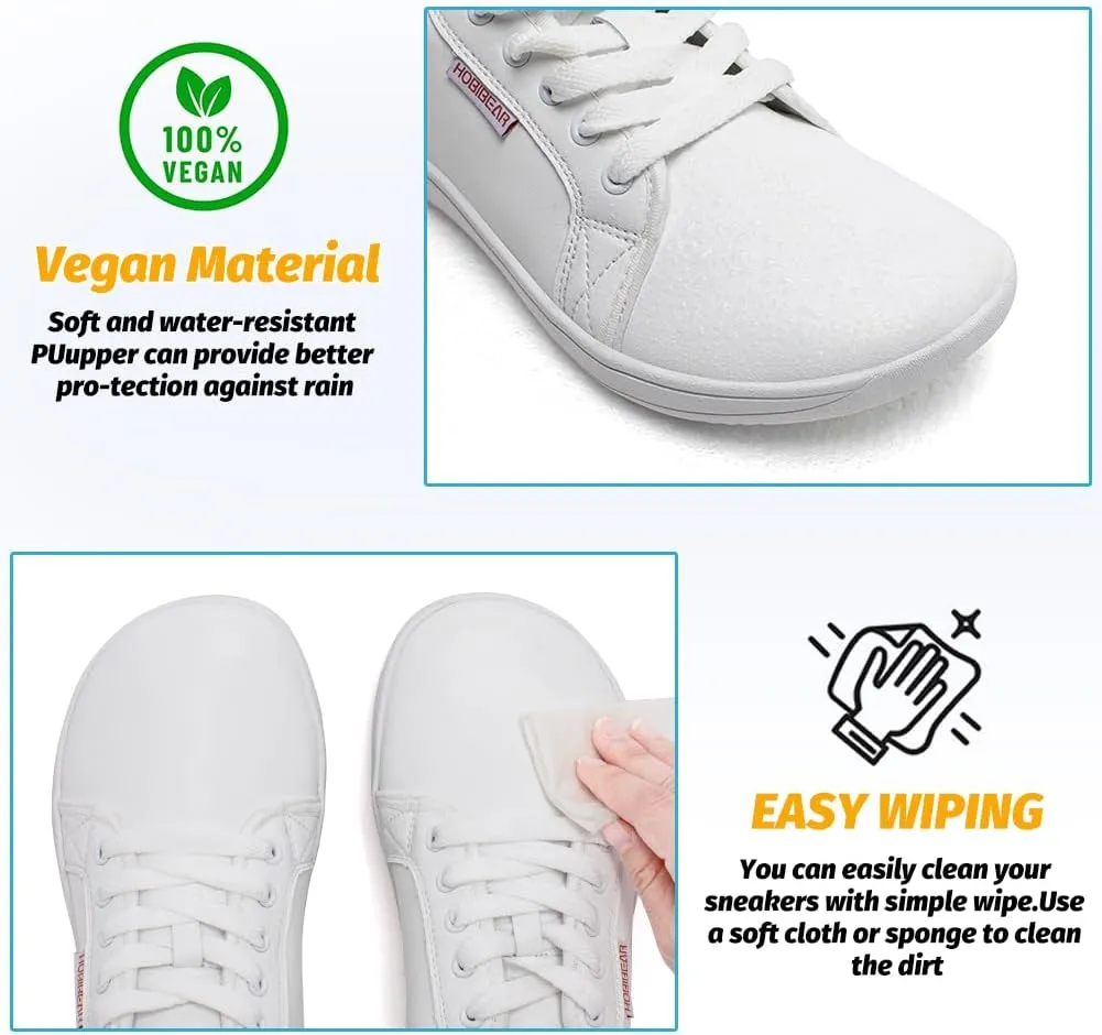 HOBIBEAR Womens Mens Wide Minimalist Barefoot Sneakers Zero Drop Shoes Lightweight Comfortable