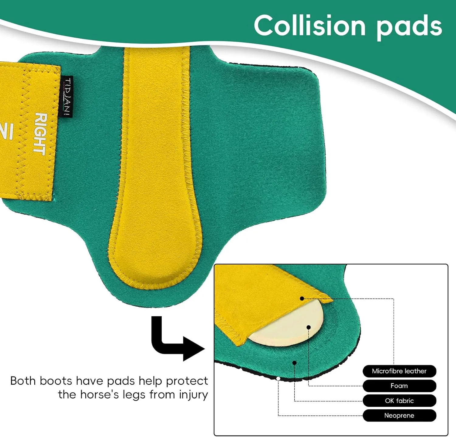 Horse Boots, Splint Boots for Horses with Impact Protection Rubber, Stylish Secure Closure Horse Sport Boots, Horse Boots Set of 4 for Equestrian Endurance Riding and Training