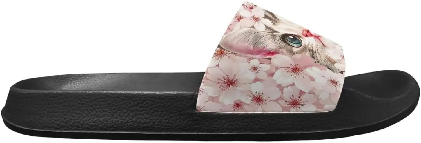 House Slippers Women Mens Comfortable Cloud Sandals Indoor Outdoor Eva Foam Foot Slip On Spa Shower Shoes Size 5-12.5 Black Sole