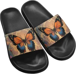 House Slippers Women Mens Comfortable Cloud Sandals Indoor Outdoor Eva Foam Foot Slip On Spa Shower Shoes Size 5-12.5 Black Sole