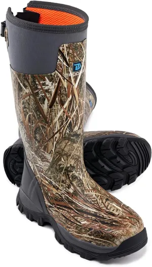 Hunting Boots for Men, Waterproof Rubber Boots with Steel Shank, 5mm Neoprene Camo Insulated Outdoor Hunting Boots (Size 5-14)
