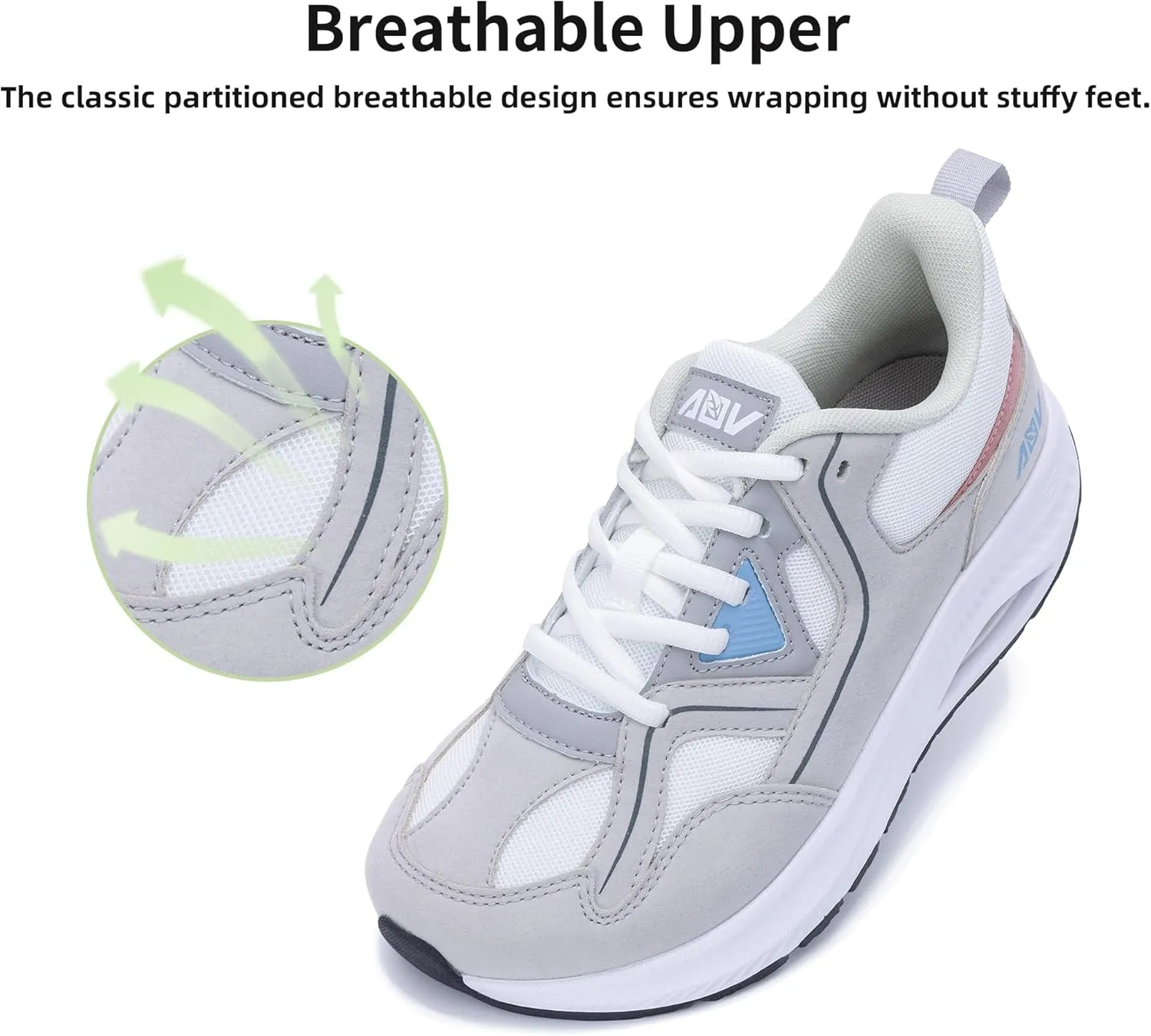 IIV Wide Toe Box Shoes for Women | Arch Support Walking Tennis Sneakers | Orthotic Shoes for Bunions, Plantar Fasciitis