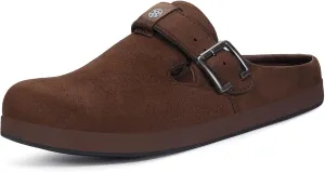 Intini Womens Mens Suede Clogs Leather Mules Slip on Sandals Potato Shoes House Slippers with Arch Support
