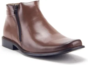 Jazamé Men's 38307 Ankle High Double Zipped Classic Dress Boots for Men Botas Bota