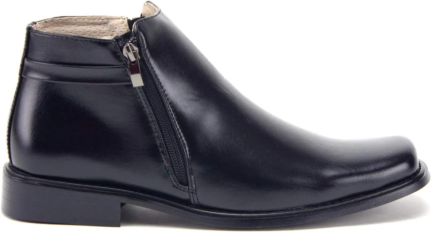 Jazamé Men's 38307 Ankle High Double Zipped Classic Dress Boots for Men Botas Bota