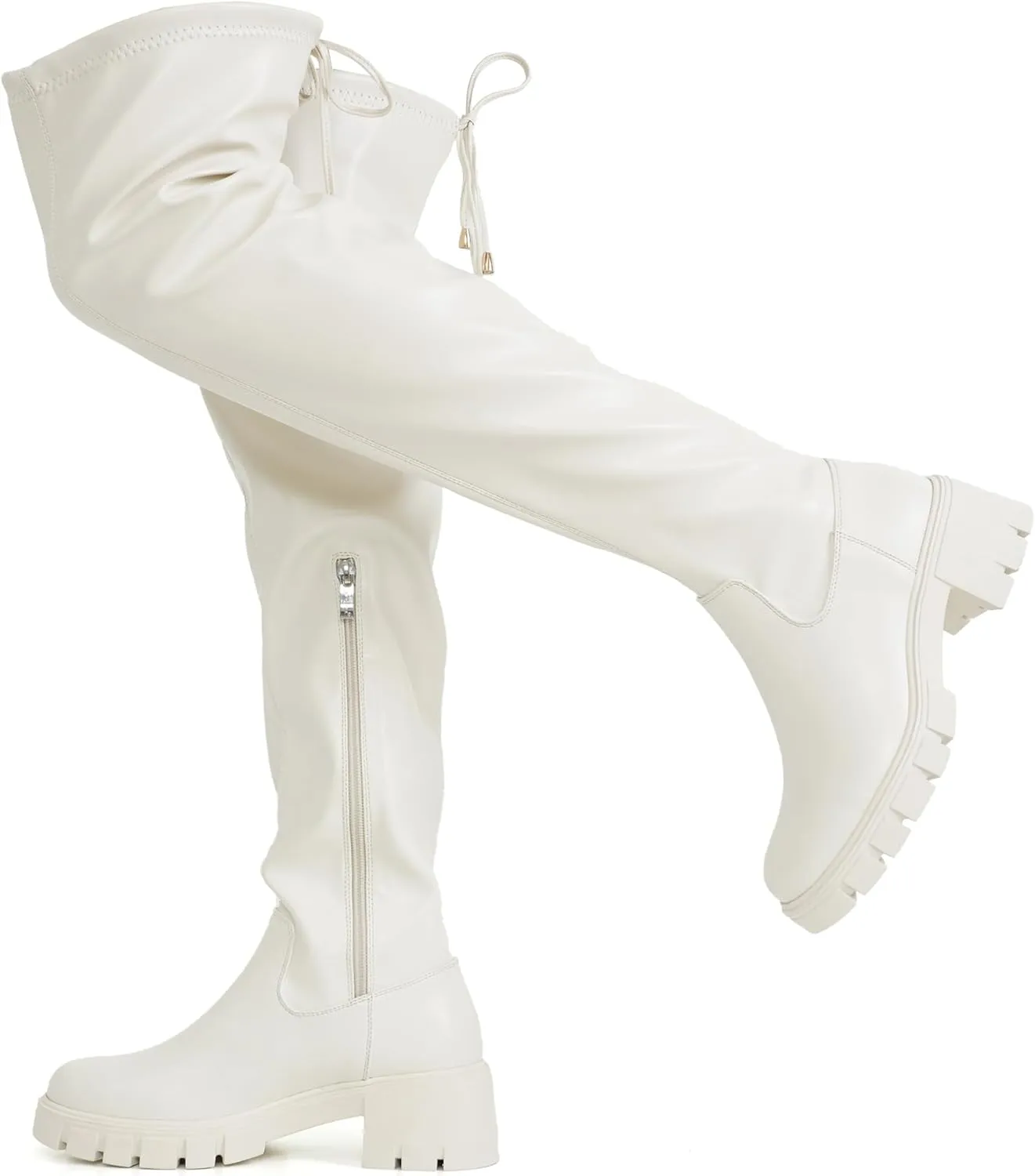 Jeossy Women's 990 Over The Knee High Boots Platform Thigh High Boots Round Toe Long Boots for Women