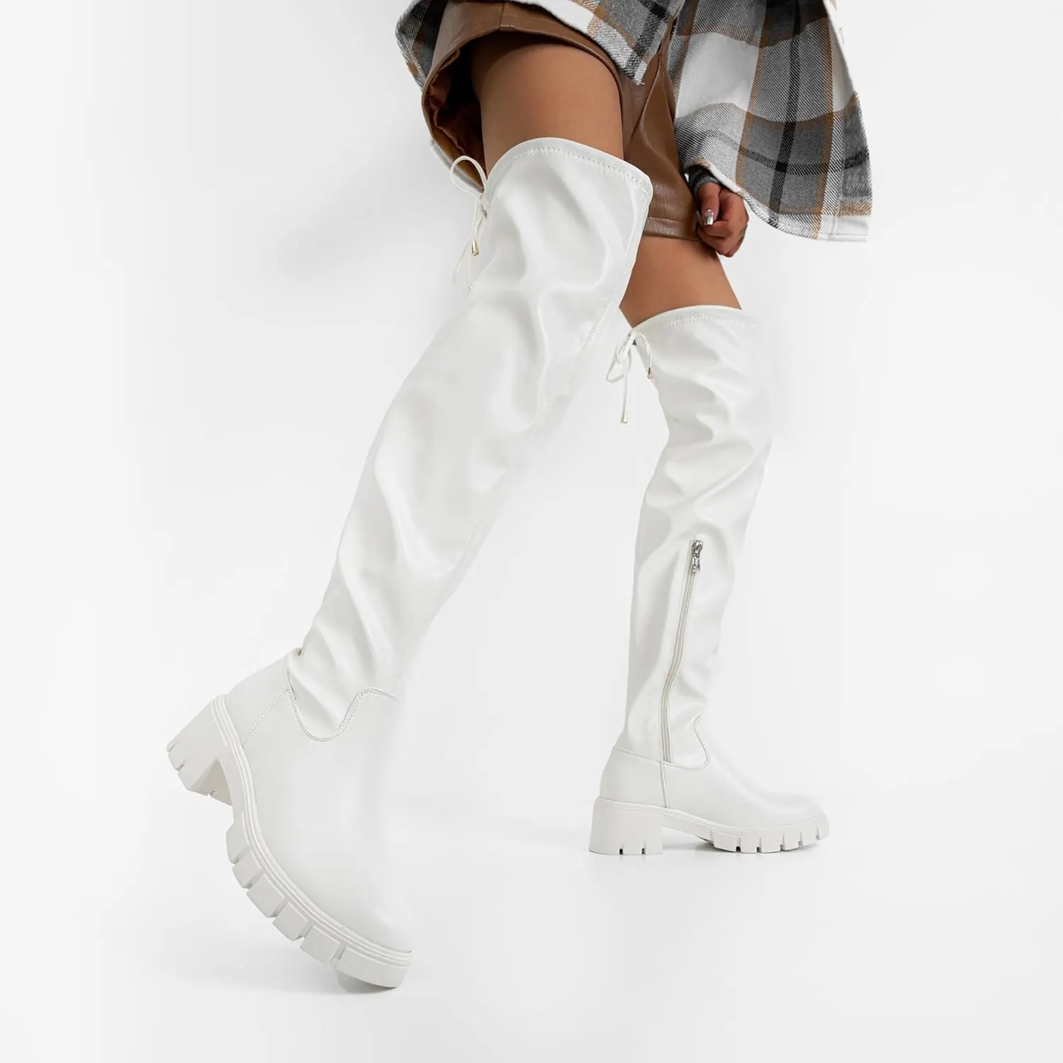 Jeossy Women's 990 Over The Knee High Boots Platform Thigh High Boots Round Toe Long Boots for Women