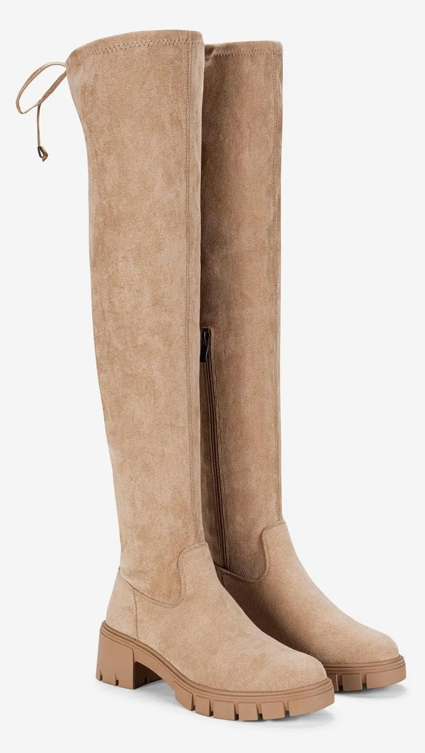 Jeossy Women's 990 Over The Knee High Boots Platform Thigh High Round Toe Long Boots