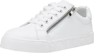Jeossy Women's Flat Low Top Casual Fashion Sneakers Round Toe Shoes with Zipper