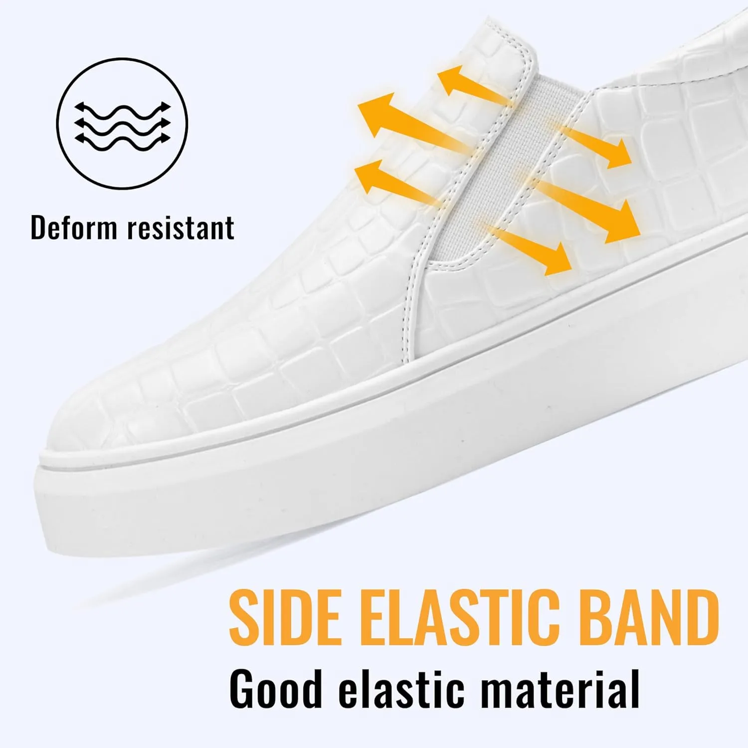 Jeossy Women's Slip On Shoes Casual Fashion Sneakers 8010 Arch Support Loafers for Women with Zipper