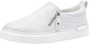 Jeossy Women's Slip On Shoes Casual Fashion Sneakers 8010 Arch Support Loafers for Women with Zipper