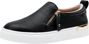 Jeossy Women's Slip On Shoes Casual Fashion Sneakers 8010 Arch Support Loafers for Women with Zipper