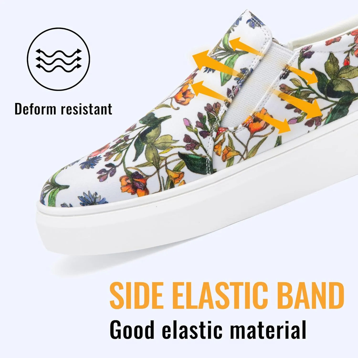Jeossy Women's Slip On Shoes Casual Fashion Sneakers 8010 Arch Support Loafers for Women with Zipper
