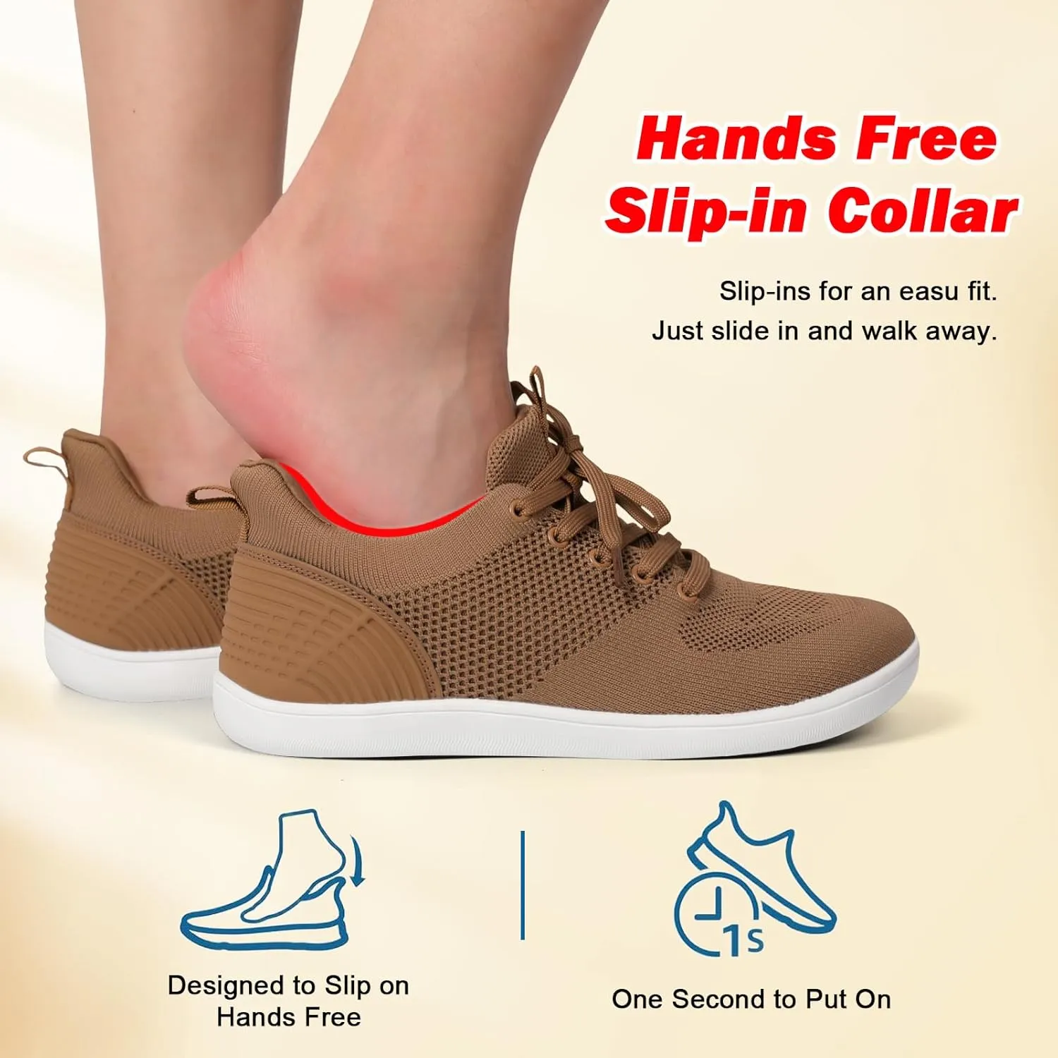 JIASUQI Men's Walking Shoes Wide Toe Sneakers with Arch Support Barefoot Shoes for Men