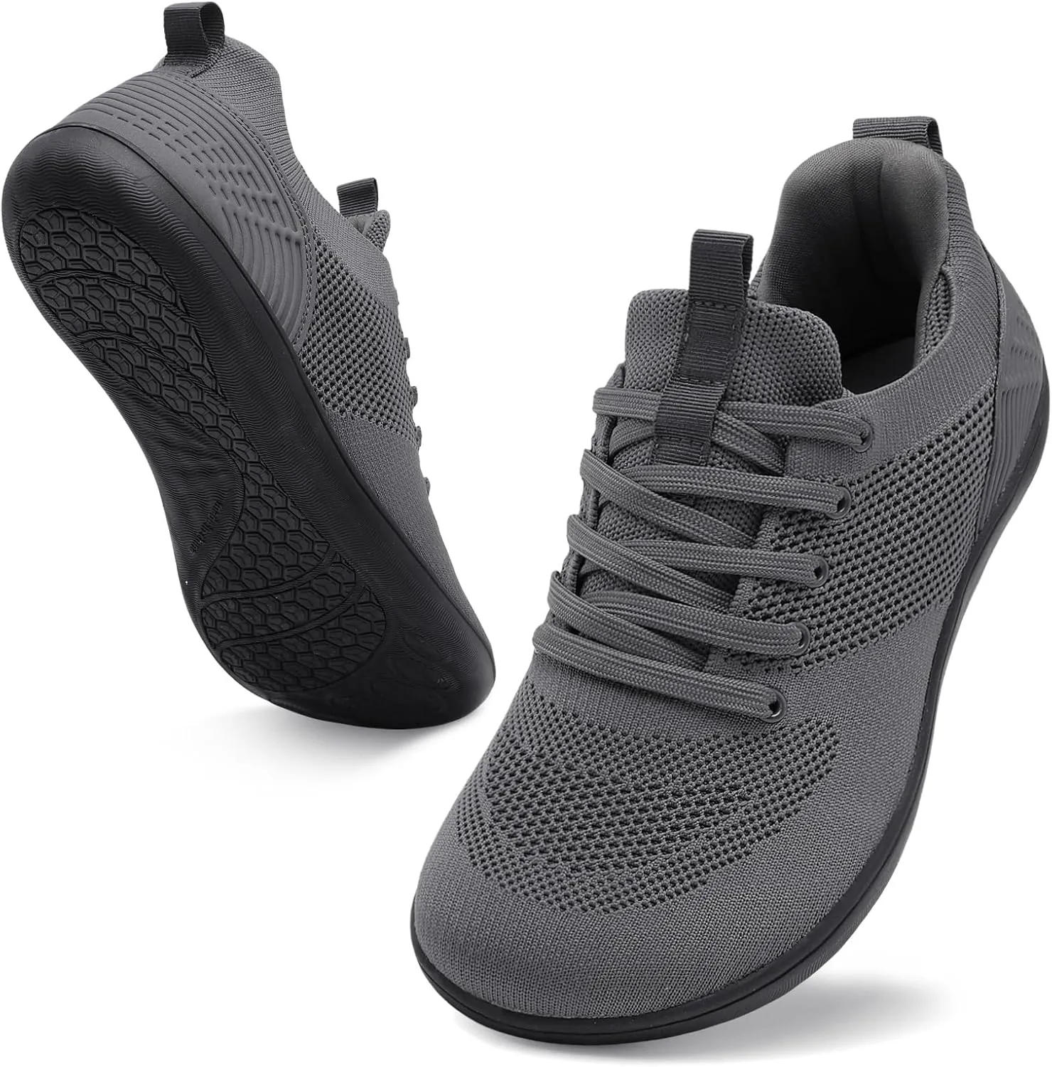 JIASUQI Men's Walking Shoes Wide Toe Sneakers with Arch Support Barefoot Shoes for Men