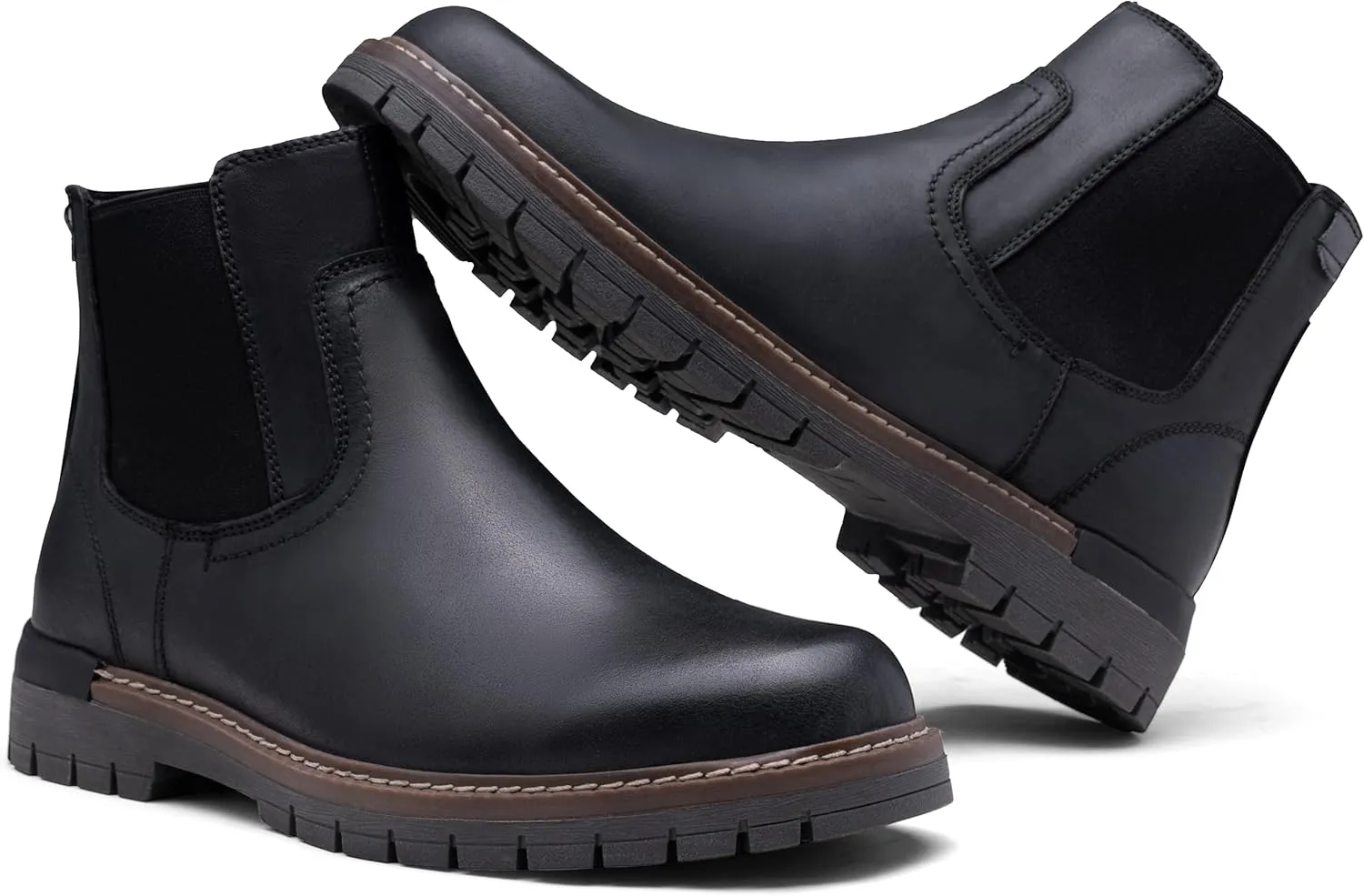 Jousen Chelsea Boots Men Lightweight Mens Boots Classic Slip On Boots Casual Boots for Men