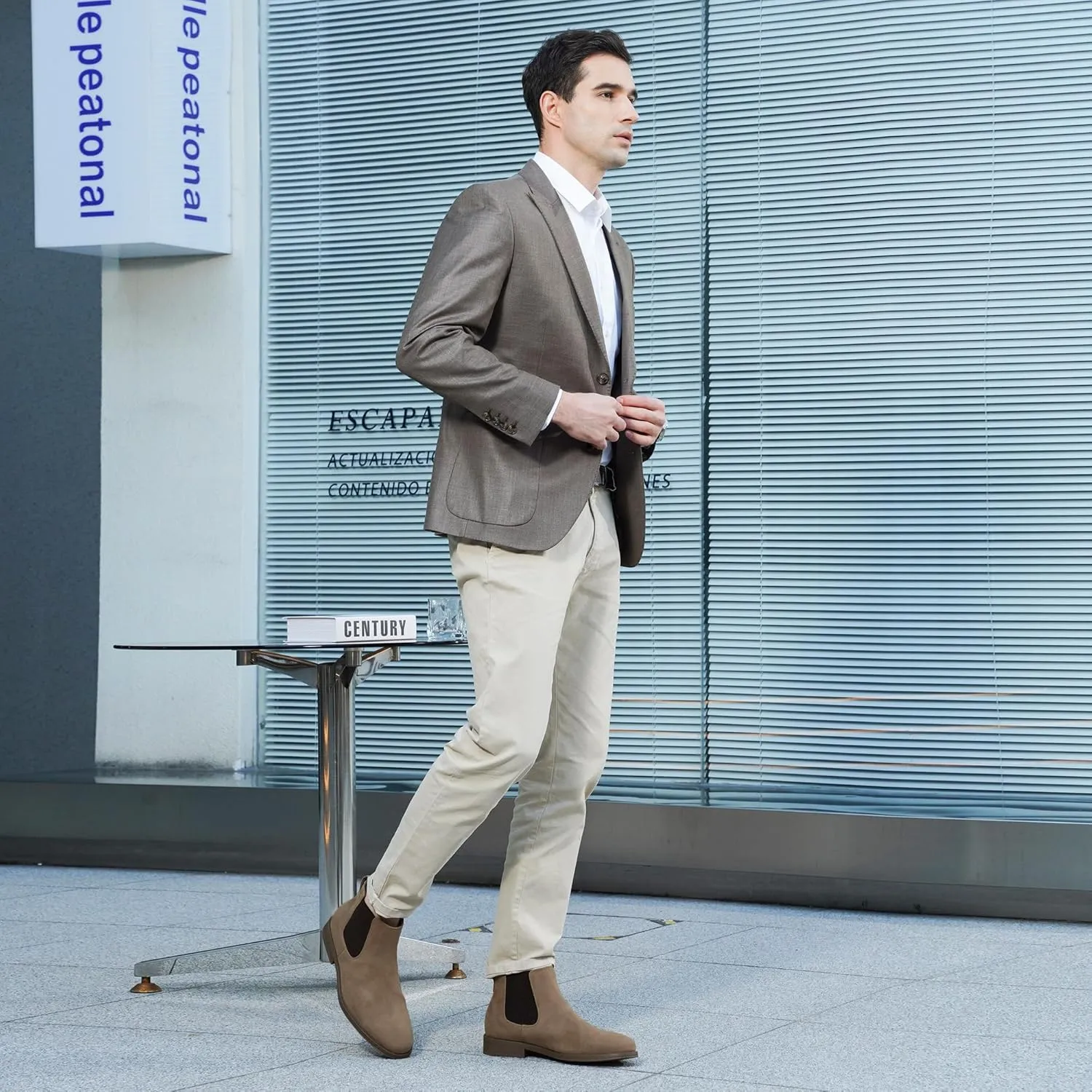 Jousen Men's Chelsea Boots Suede Casual