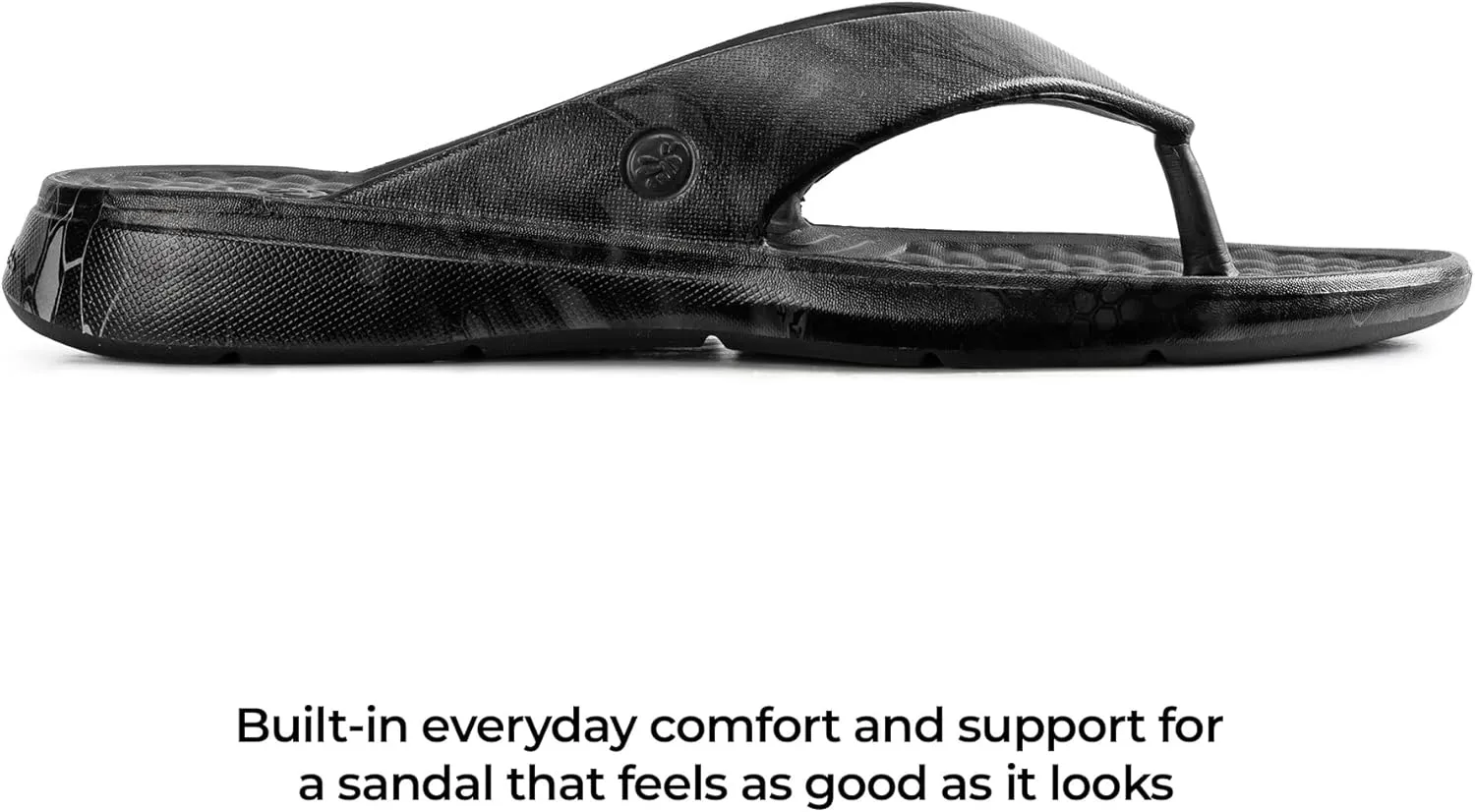 Joybees Mens Casual Flip Flops, Comfortable Thong Sandals with Arch Support for Beach and Pool, Water Friendly