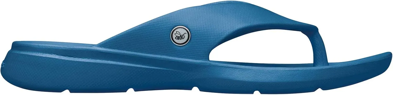 Joybees Mens Casual Flip Flops, Comfortable Thong Sandals with Arch Support for Beach and Pool, Water Friendly