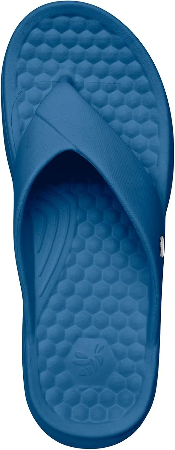 Joybees Mens Casual Flip Flops, Comfortable Thong Sandals with Arch Support for Beach and Pool, Water Friendly