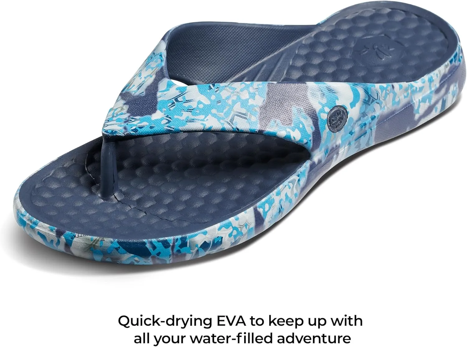Joybees Mens Casual Flip Flops, Comfortable Thong Sandals with Arch Support for Beach and Pool, Water Friendly
