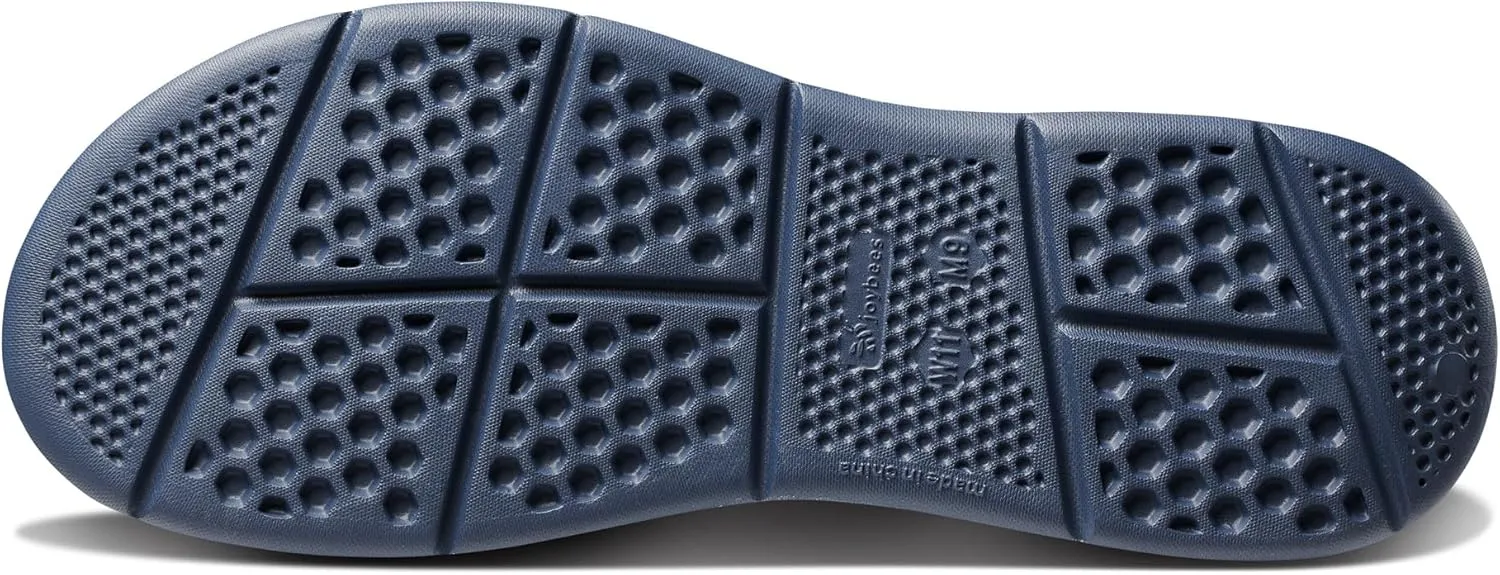 Joybees Mens Casual Flip Flops, Comfortable Thong Sandals with Arch Support for Beach and Pool, Water Friendly
