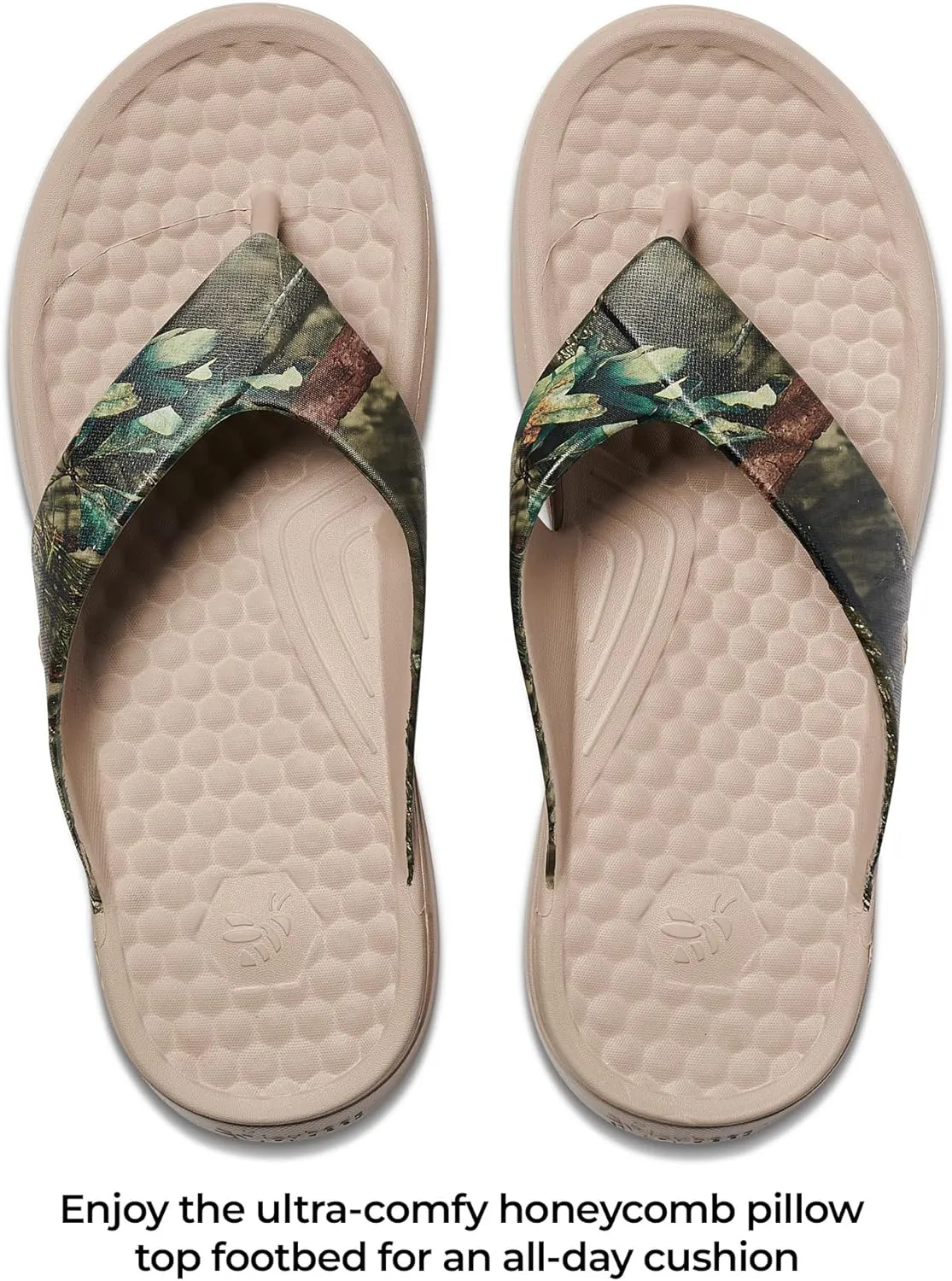 Joybees Mens Casual Flip Flops, Comfortable Thong Sandals with Arch Support for Beach and Pool, Water Friendly