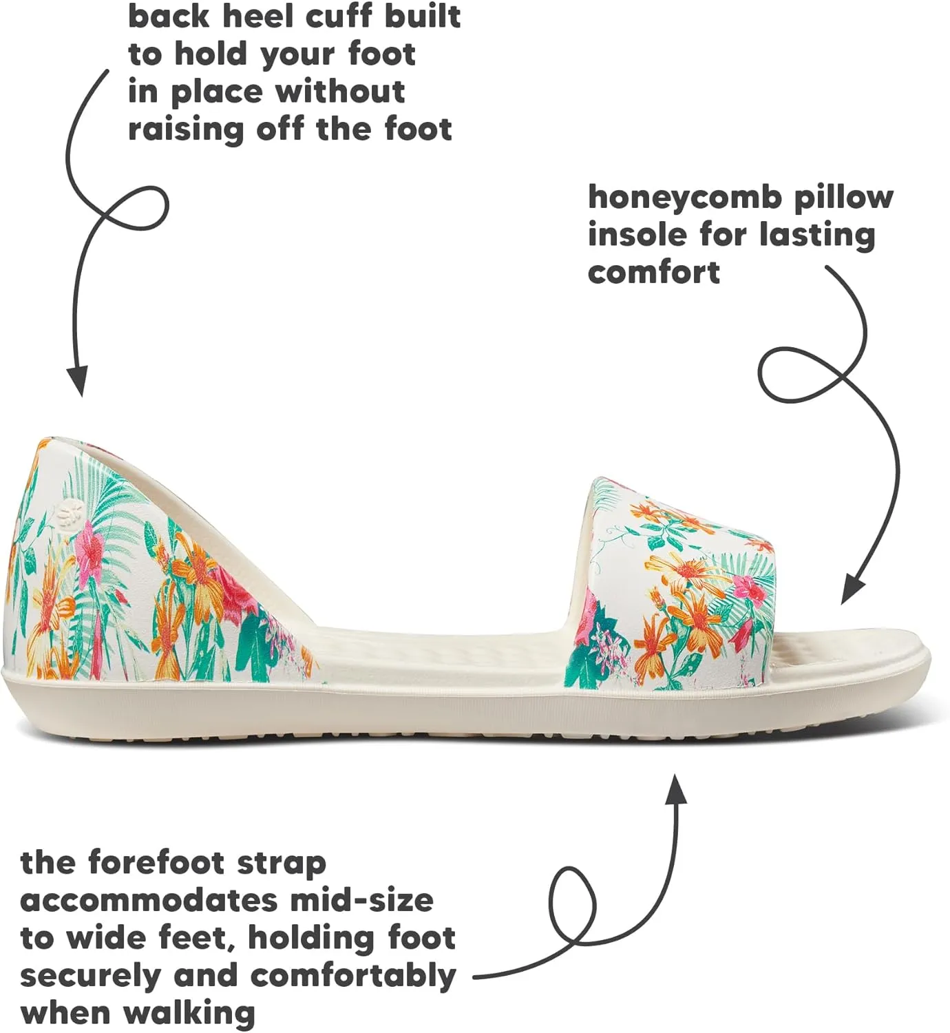 Joybees Women's Friday Flat - Ballet Flats for Women, Cute & Casual Dress Shoes, Comfortable Rubber Foam Sandals for Work, Walking, Waterproof, Non Slip