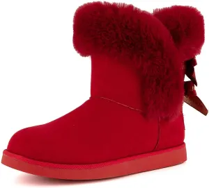 JUICY COUTURE Women's Slip On Winter Snow Boots Warm & Insulated Fur Lining Comfortable Fashion Booties