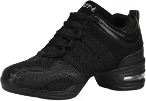 Julymens Women's Jazz Dancing Sneakers Breathable Mesh Lightweight Split Sole Athletic Walking Shoes