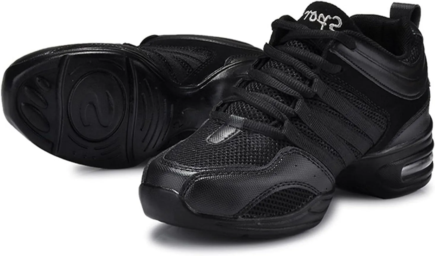 Julymens Women's Jazz Dancing Sneakers Breathable Mesh Lightweight Split Sole Athletic Walking Shoes