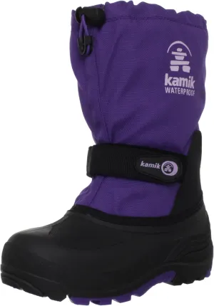Kamik Kids Waterbug 5, Waterproof Winter Boots,Dark Olive,