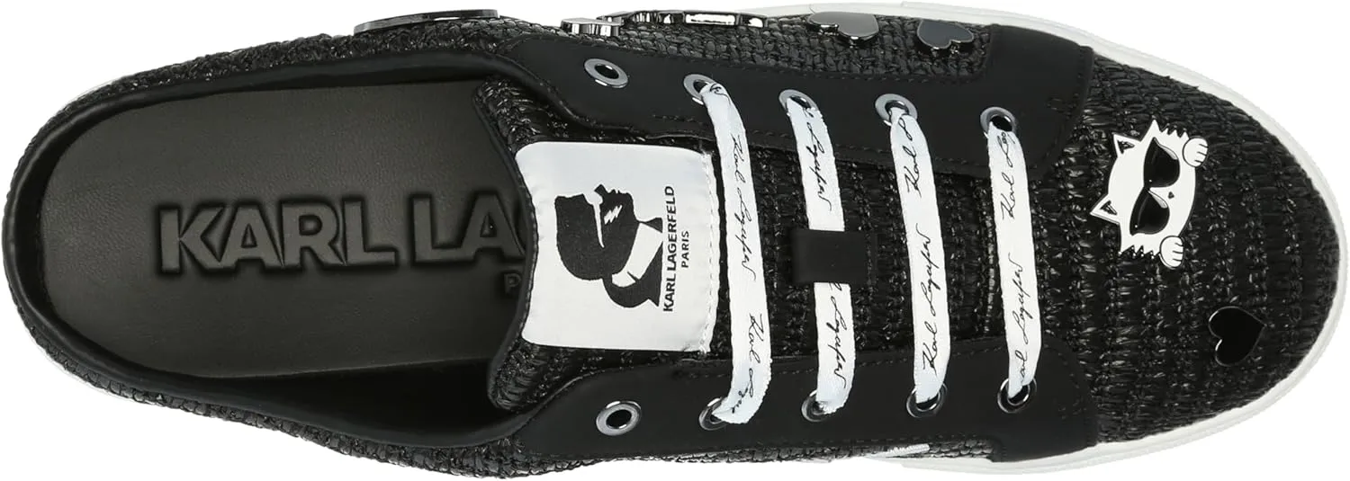 Karl Lagerfeld Paris Women's Cambria Slip on Embellished Sneaker Mule
