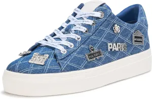 Karl Lagerfeld Paris Women's Everyday Cushioned Insole Cate Rue Pins-Lace Up Shoes Sneaker