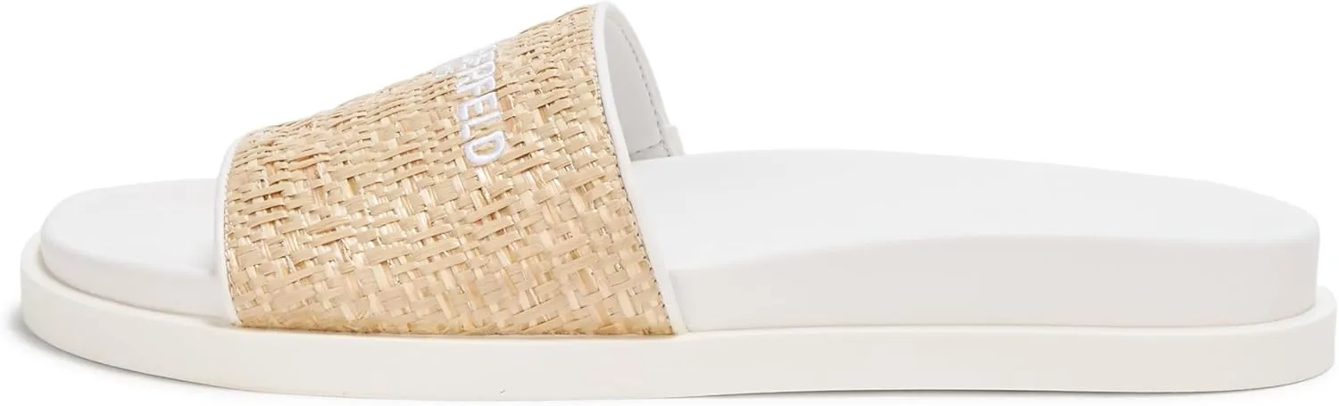 Karl Lagerfeld Paris Women's Everyday Cushioned Insole Hazlet-Flat Slide Sandal
