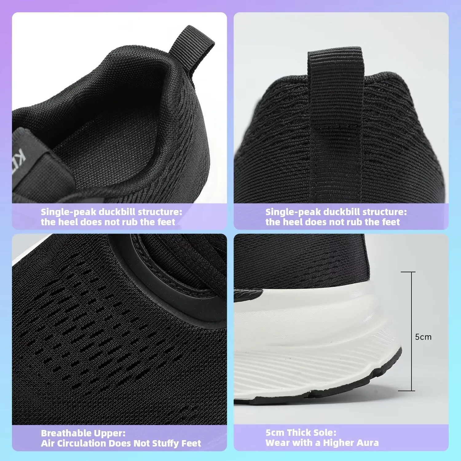 KDN Men's Wide Toe Box Shoes Cushioned Road Running Shoes Non Slip Mens Walking Sneakers for Wide Feet Comfortable Athletic Gym Workout Shoes Wide Width