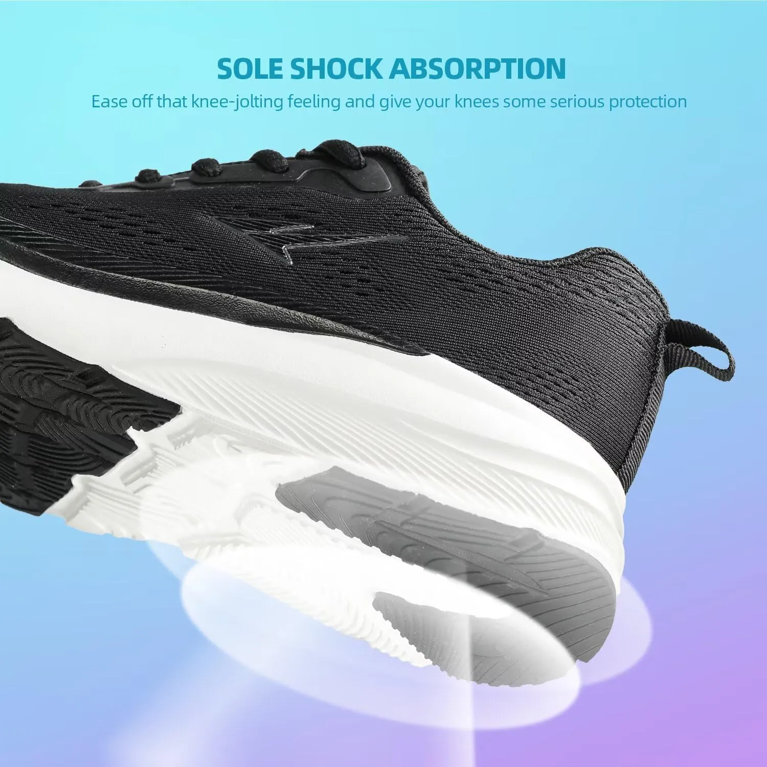 KDN Men's Wide Toe Box Shoes Cushioned Road Running Shoes Non Slip Mens Walking Sneakers for Wide Feet Comfortable Athletic Gym Workout Shoes Wide Width