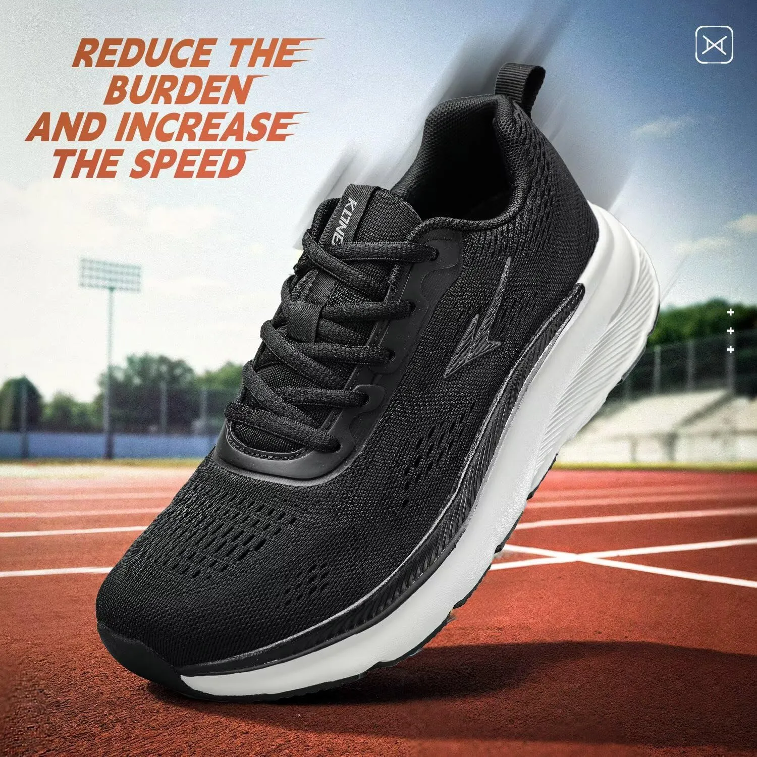 KDN Men's Wide Toe Box Shoes Cushioned Road Running Shoes Non Slip Mens Walking Sneakers for Wide Feet Comfortable Athletic Gym Workout Shoes Wide Width