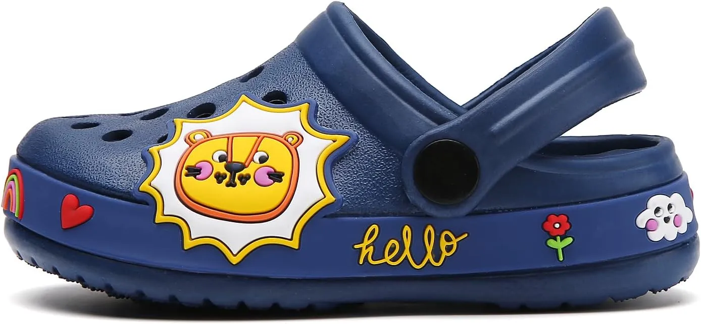 Kid Garden Clogs Slip On Shoes Boys Girls Sandals Cute Cartoon Water Shower Slippers
