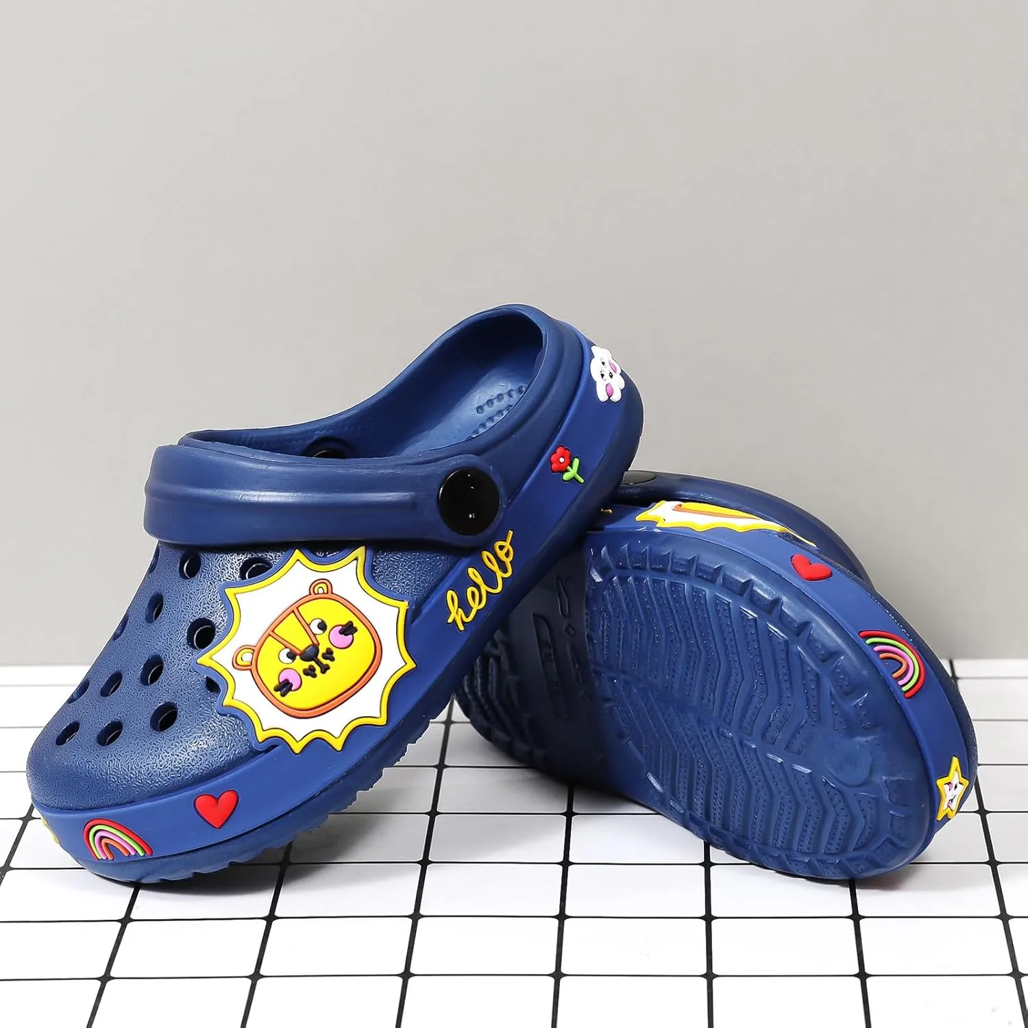 Kid Garden Clogs Slip On Shoes Boys Girls Sandals Cute Cartoon Water Shower Slippers
