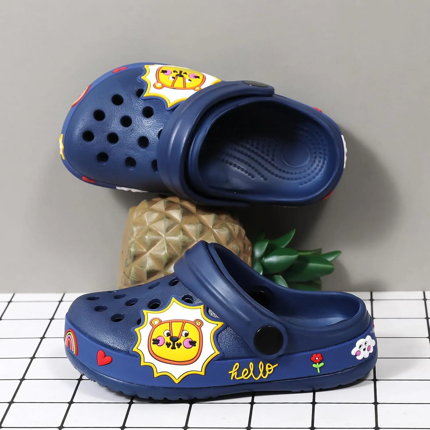 Kid Garden Clogs Slip On Shoes Boys Girls Sandals Cute Cartoon Water Shower Slippers