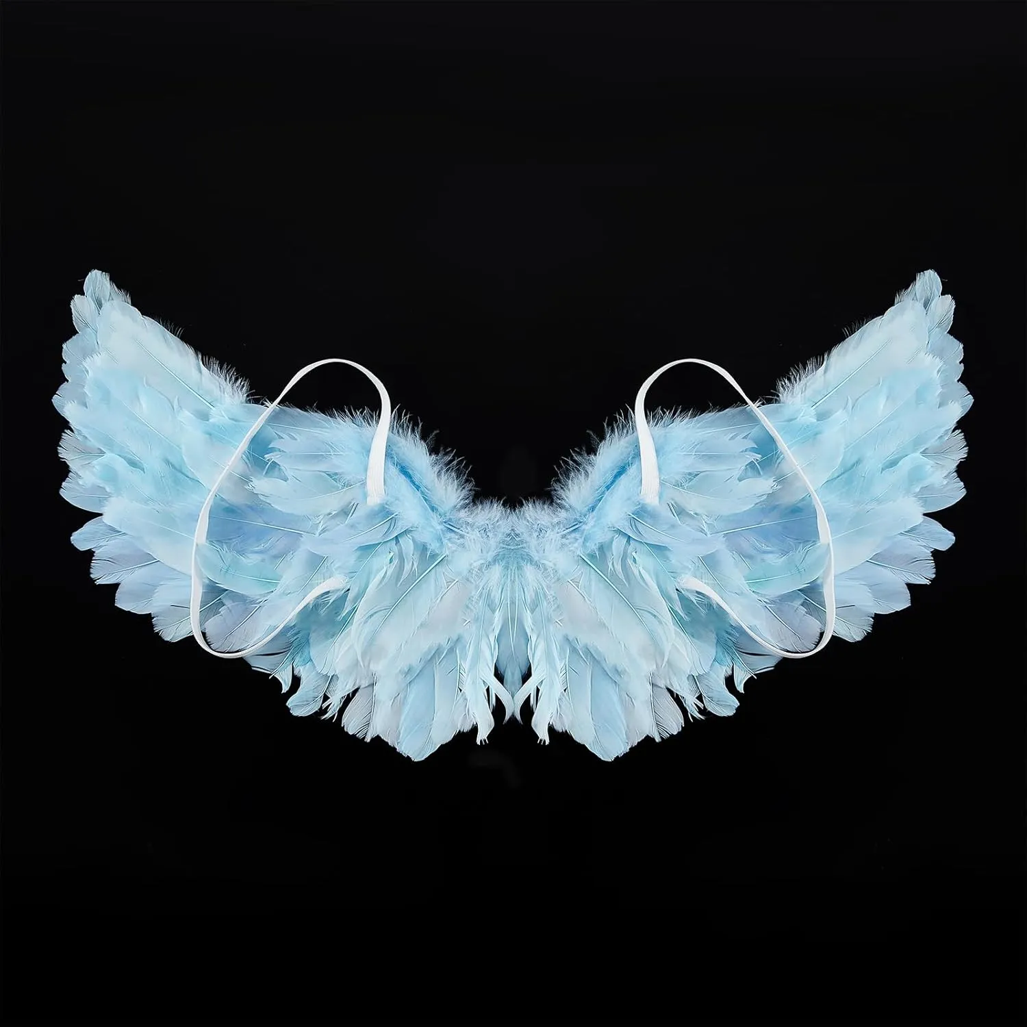 Kids Girls Feather Fairy Wings Princess Stage Show Halloween Costume Angel Wings with Crown and Wand Party Dress Up