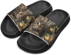 Kids Slide Sandals Cat Themed Anti-Slip Girls Boys Sandals for Beach