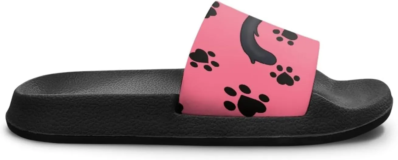 Kids Slide Sandals Cat Themed Anti-Slip Girls Boys Sandals for Beach