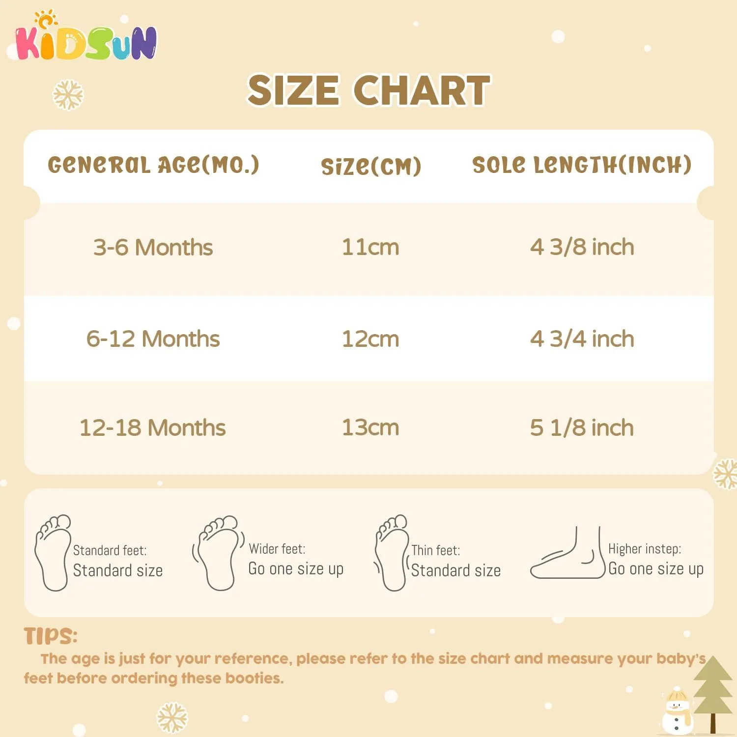 KIDSUN Infant Baby Boy Girl Cozy Fleece Bootie Newborn Stay On Slipper Winter Warm Gripper Non-Slip Crib Shoes